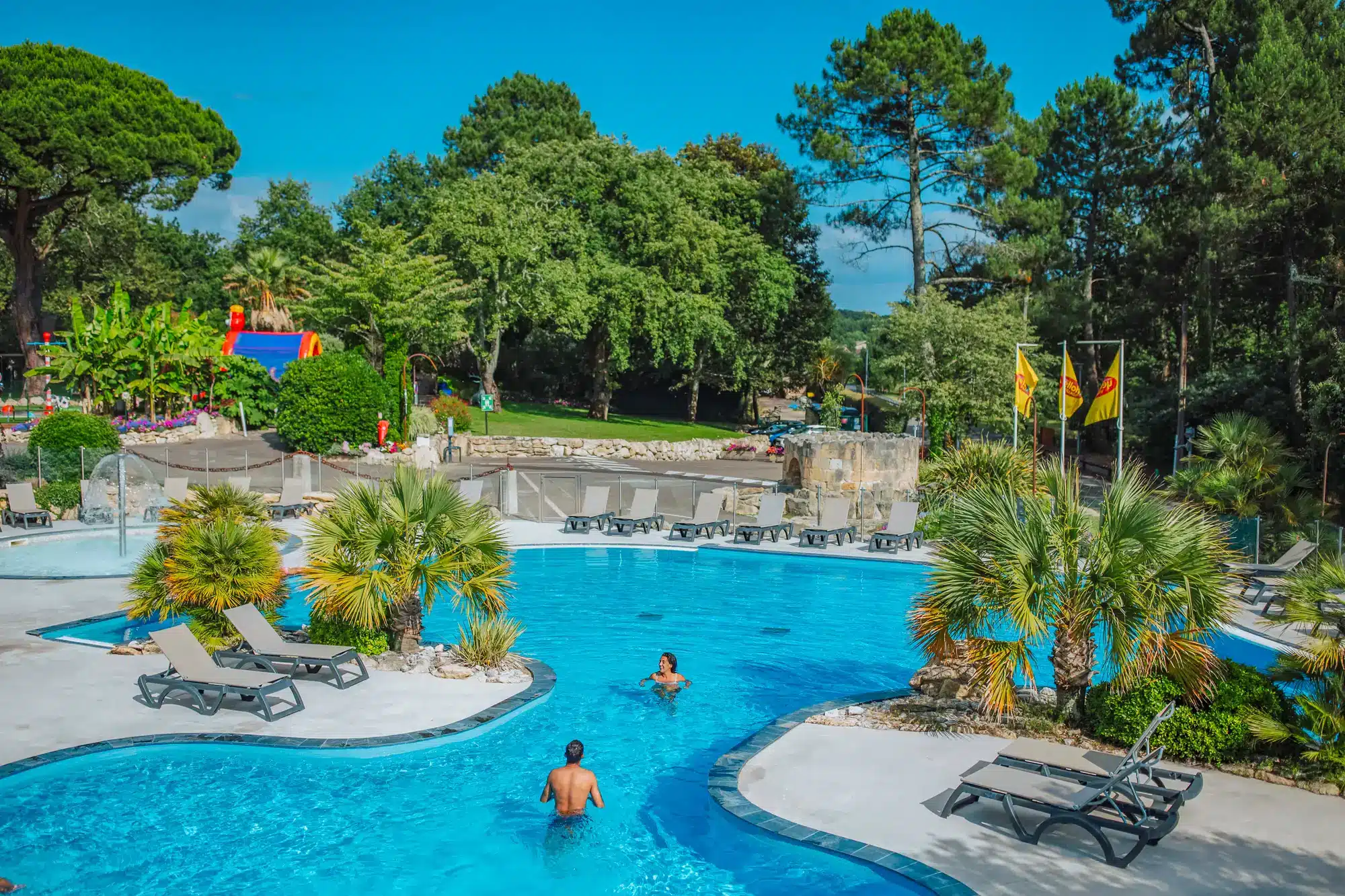 camping heated pool landes