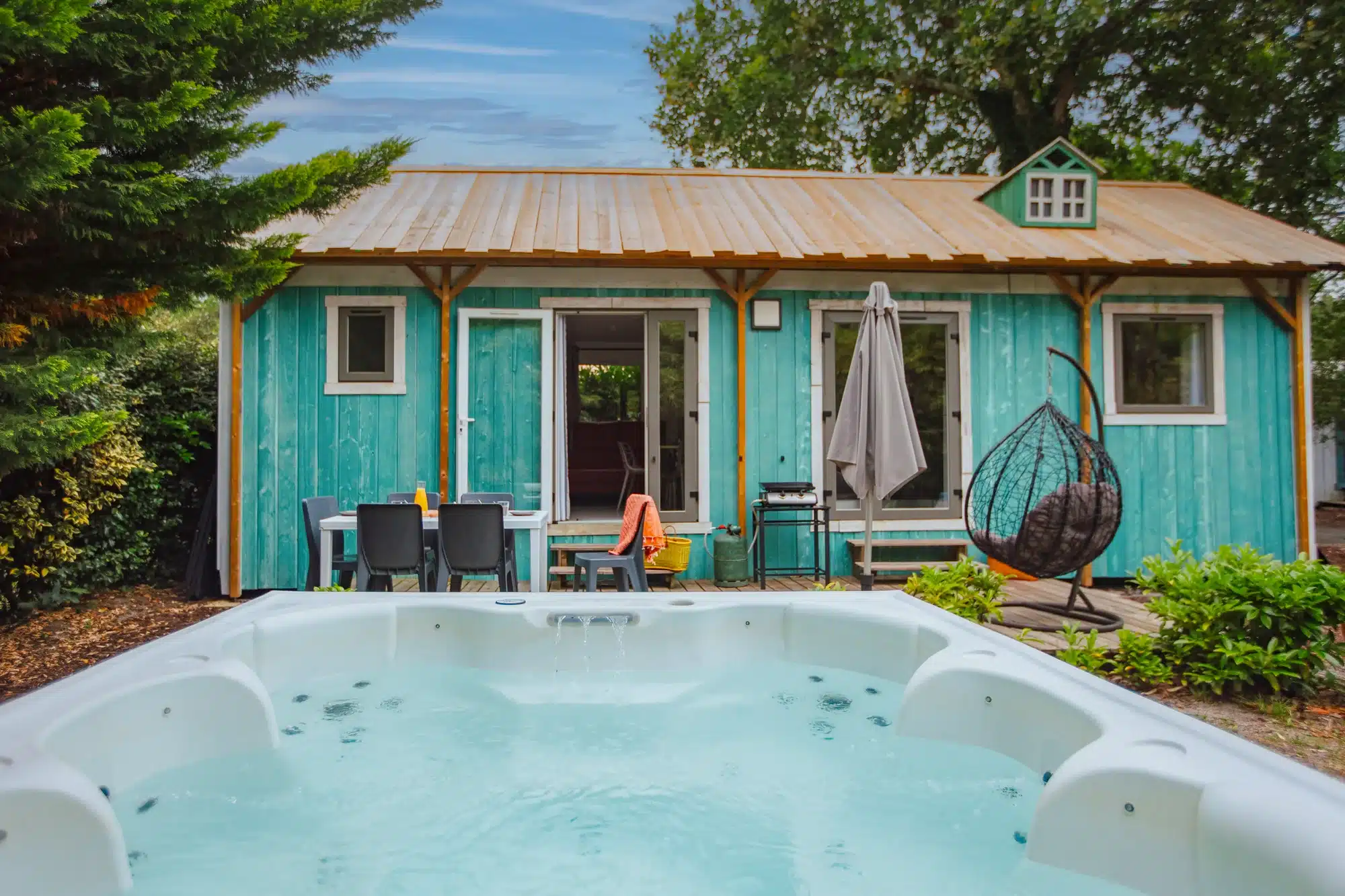 Camping landes alojamiento jacuzzi