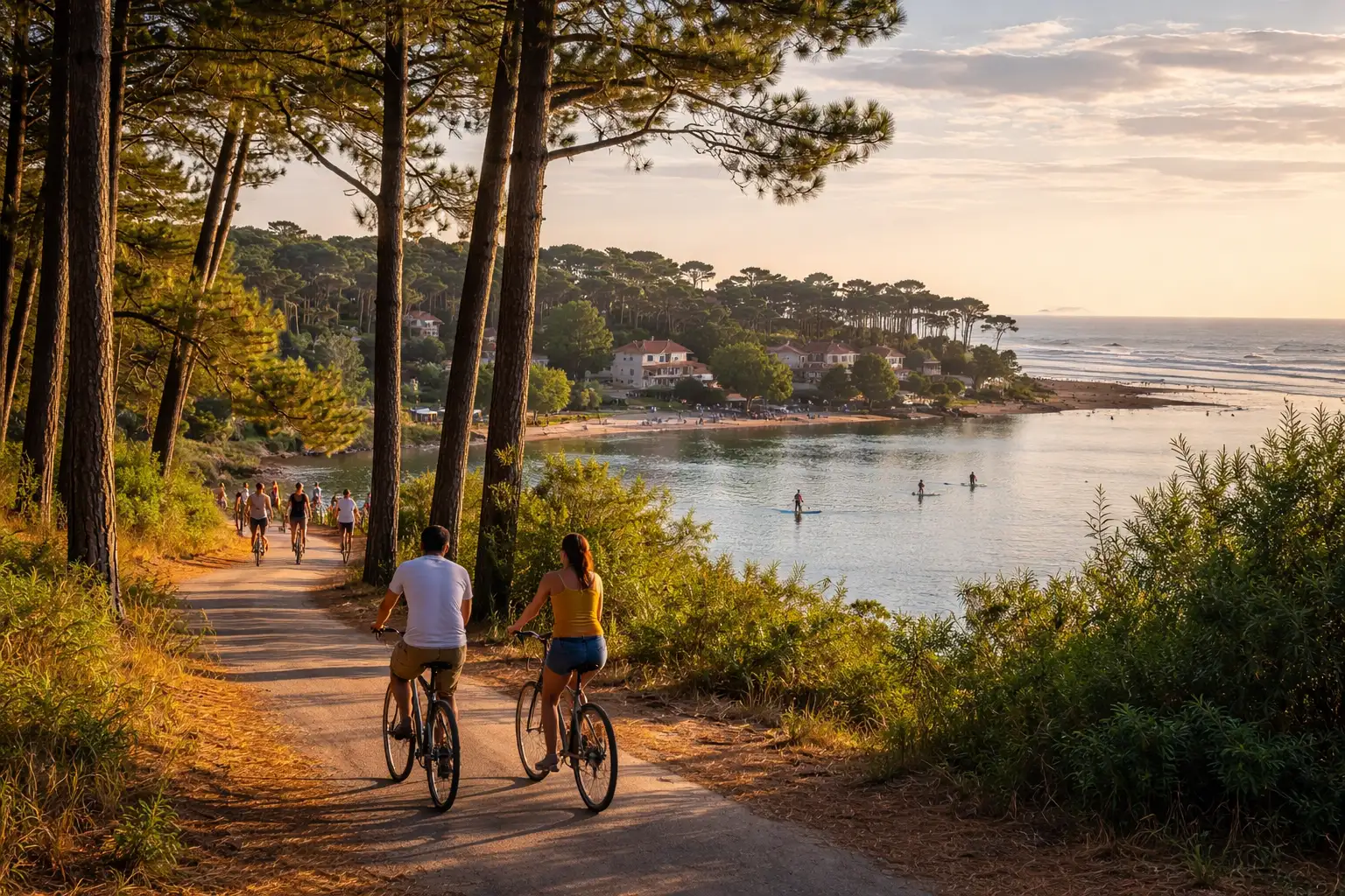 Balade estivale à Hossegor au coucher du soleil